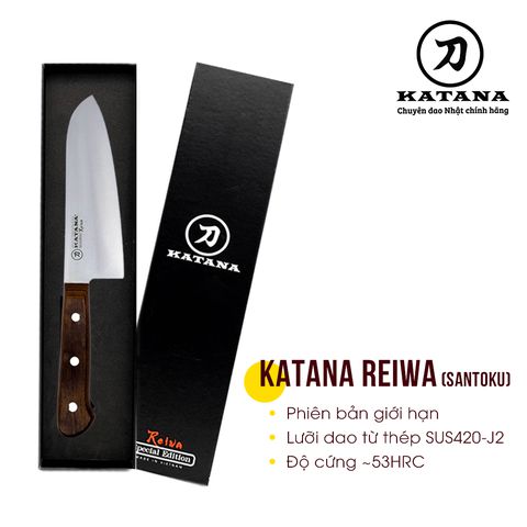 Dao bếp thái đa năng KATANA Reiwa Santoku - KATA301 (180mm)